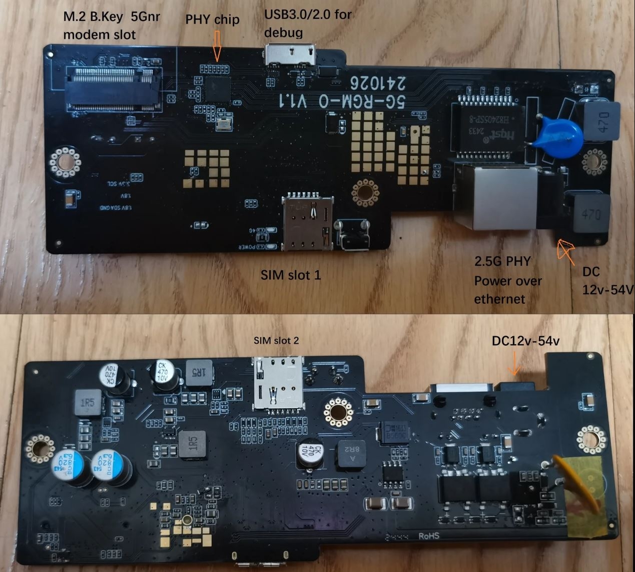 WodaPlug outdoor 5G CPE enclosure, antenna assembly and modem platform components