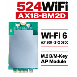 524WiFi AX18-BM2D Pro Plus – Wi-Fi 6 AX1800 2×2 DBDC M.2 B/M-Key AP Module