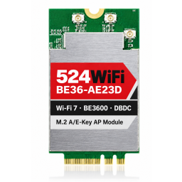 524WiFi BE36-AE23D Pro Plus – Wi-Fi 7 BE3600 DBDC M.2 A/E-Key AP Module