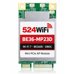524WiFi BE36-MP23D Pro Plus – Wi-Fi 7 BE3600 DBDC Mini PCIe AP Module