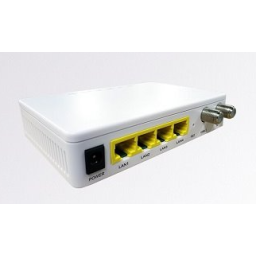 Wodaplug 1000 EOC Slave, 7.5Mhz-86Mhz / AV2, 1000Mbps, MSTAR, MSS5104, Indoor, 2xF, 4xLAN 100Mb Coax internet, Richerlink
