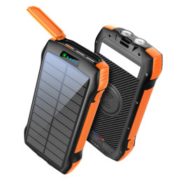 Wodasport® SolarDozer WF33W, Outdoor Adventure™ 20000 mA/h Solar Powerbank, Super Fast QC 4 PD 20W, wireless charge 10W, IP67