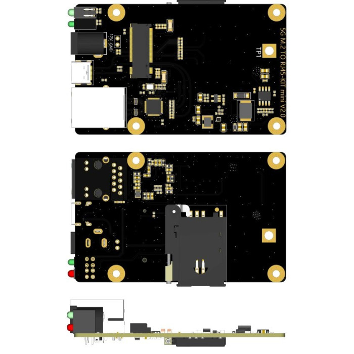 5G M.2 TO RJ45 KIT mini rev2 WWAN card to RJ45 dongle adapter with SIM ...