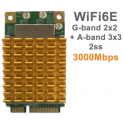 524 WiFi 6E 3000 802.11ax G-band 2T2R and A-band 3T3R 2ss Dual Bands Dual Concurrent DBDC Advanced mPCIe Card AW7916-NPD, Mediatek MT7916AN, for 524wifi.com