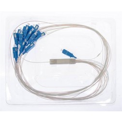 Wodaplug ® mini pacakge optical PLC splitter 1 to 16 - with connector type SC/PC