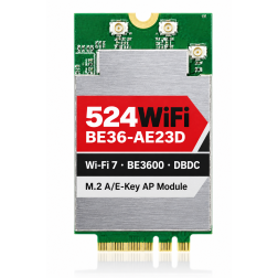 524WiFi BE36-AE23D Pro Plus – Wi-Fi 7 BE3600 DBDC M.2 A/E-Key AP Module