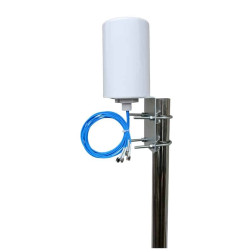 524WiFi™ Outdoor Wi-Fi 6E Omnidirectional Antenna, 4x4 MIMO, 2.4/5/6 GHz, 4/6 dBi, 4x RP-SMA Male, 3 m