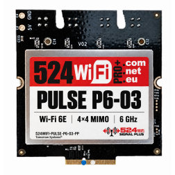 524WiFi Pulse P6-03 Pro Plus – Wi-Fi 6E 4x4 6 GHz M.2 E-Key Radio Module