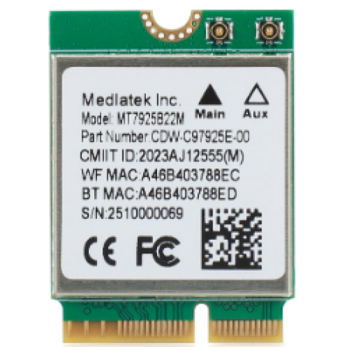 Mediatek MT7925 AW-EB600NF WiFi 7 802.11be 2x2 Triband Combo