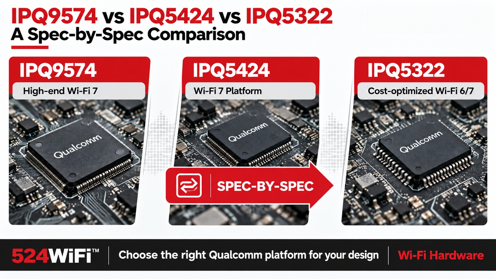 IPQ9574 vs IPQ5424 vs IPQ5322: Full Comparison
