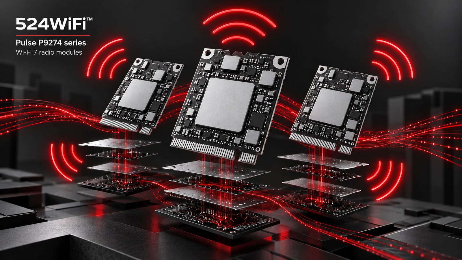 Pulse P9274 Wi-Fi 7 modules · deployment illustration