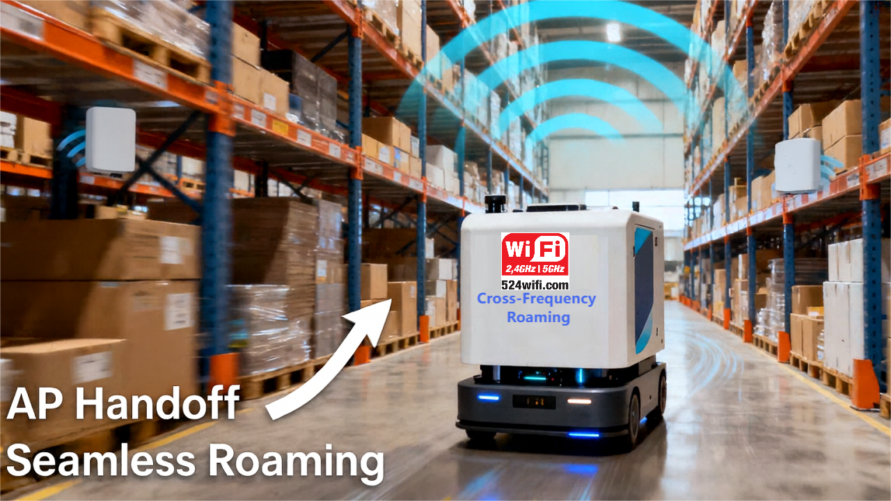 IPQ5018 + QCN6102 Enable Seamless Same-Frequency & Cross-Frequency Roaming for AGVs and AMRs