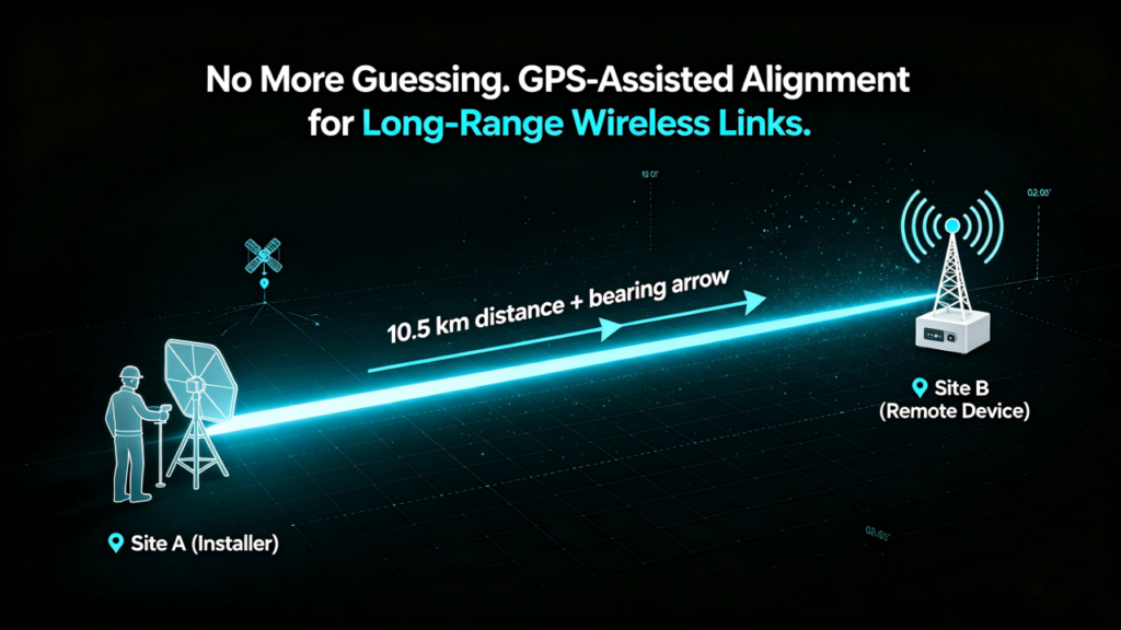 GPS Smart Deployment for Long-Range WiFi PtP: What If Your AP Could Tell You Where to Point?
